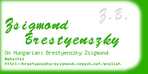 zsigmond brestyenszky business card